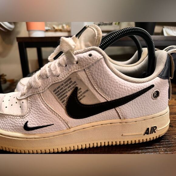Nike Air Force 1 Shoes White/Black  LV8 Utility Overbranding size 8 main image 7